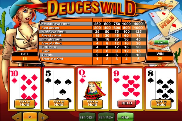 Play Video poker at Casino.com