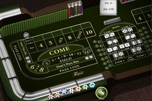 Online craps table